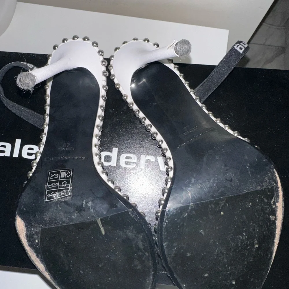 Alexander Wang White and Silver Studded Heels - Picture 4 of 4